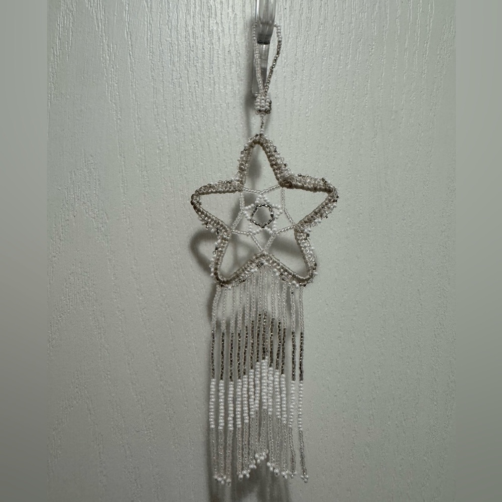 Huichol Beaded Star Dreamcatcher